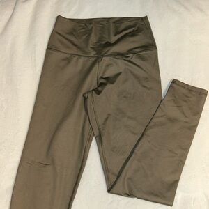 Full length high waisted army green leggings
